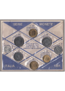 1981 - Serie monete  Fior di Conio 8 pezzi
